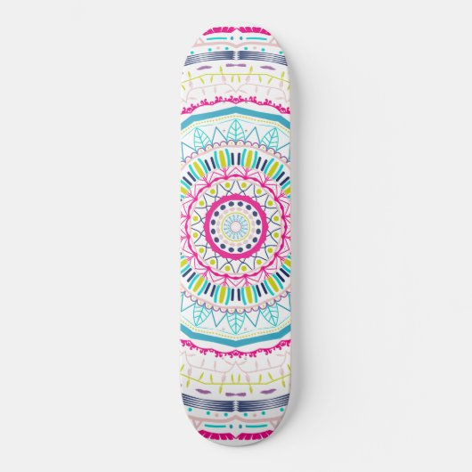 kleurrijke mandala persoonlijk skateboard (Voorkant)
