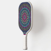 kleurrijke mandala pickleball paddle (Links)