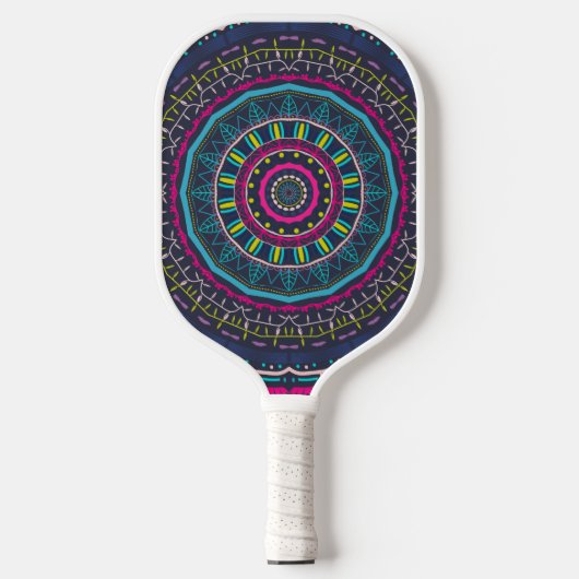 kleurrijke mandala pickleball paddle (Voorkant)