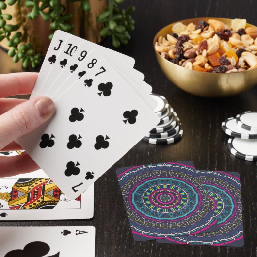kleurrijke mandala pokerkaarten (Insitu)