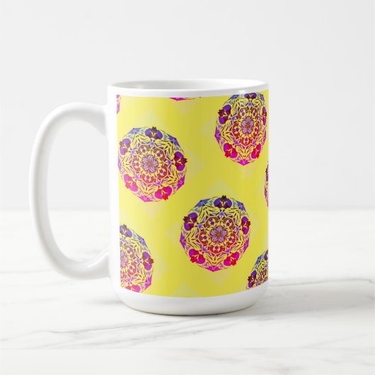 Kleurrijke Mandala Print Mok (Links)