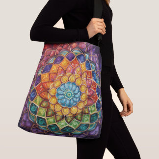 Kleurrijke mandala print tas