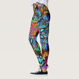 Kleurrijke Mandala, Psychedelic Mandala, Geometris Leggings
