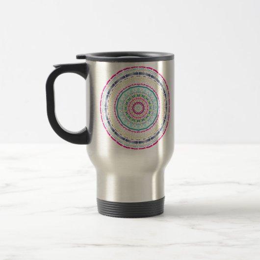 kleurrijke mandala reisbeker (Links)
