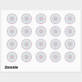 kleurrijke mandala ronde sticker (Vel)