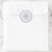 kleurrijke mandala ronde sticker (Tas)