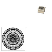 kleurrijke mandala rubberstempel (Gestempeld)