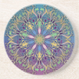 Kleurrijke Mandala Sandstone Onderzetter