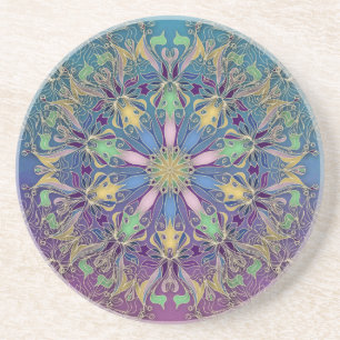 Kleurrijke Mandala Sandstone Onderzetter