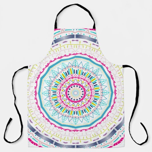 kleurrijke mandala schort (Voorkant)