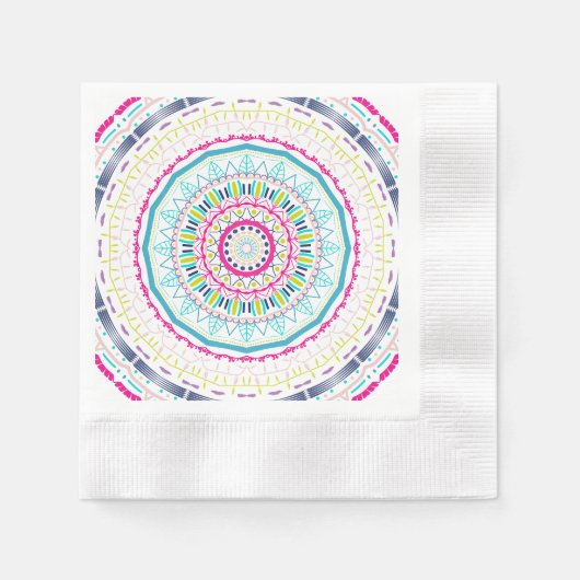 kleurrijke mandala servet (Voorkant)
