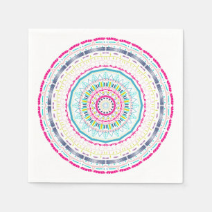 kleurrijke mandala servet