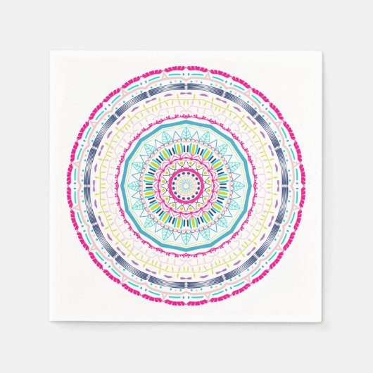 kleurrijke mandala servet (Voorkant)