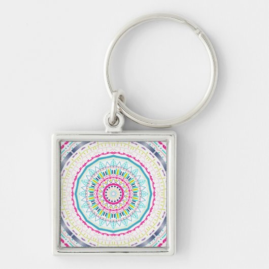 kleurrijke mandala sleutelhanger (Voorkant)