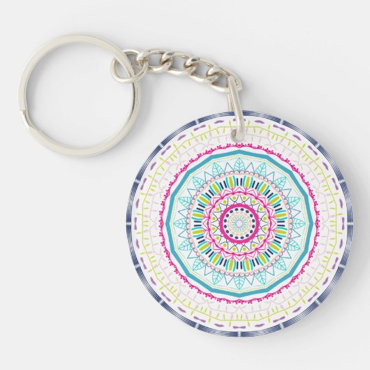 kleurrijke mandala sleutelhanger (Voorkant)