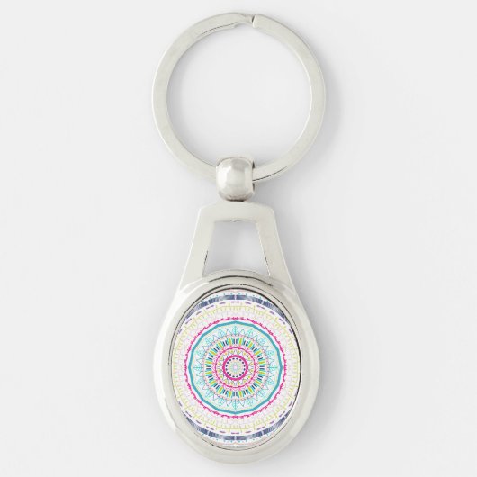 kleurrijke mandala sleutelhanger (Voorkant)