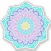 Kleurrijke Mandala Sticker (Voorkant)