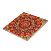 kleurrijke mandala tegeltje (Zijkant)