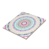 kleurrijke mandala tegeltje (Zijkant)