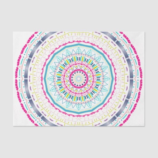 kleurrijke mandala tissuepapier (Voorkant)
