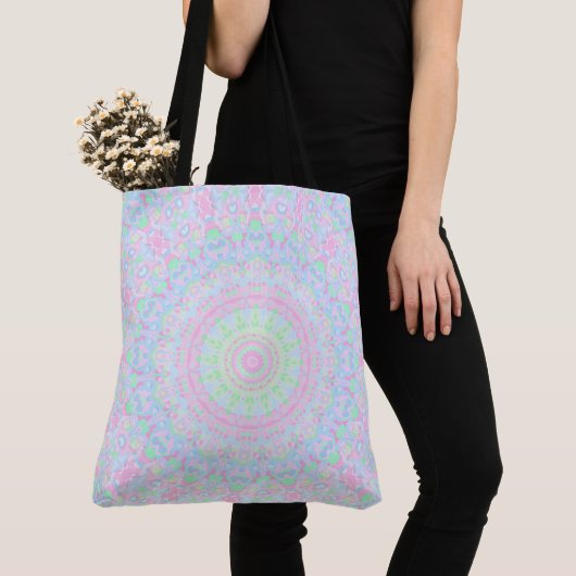 Kleurrijke Mandala Tote Bag (Dichtbij)