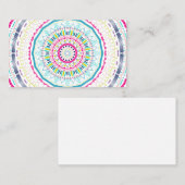 kleurrijke mandala visitekaartje (Voorkant / Achterkant)
