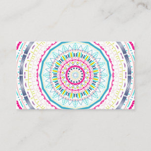 kleurrijke mandala visitekaartje