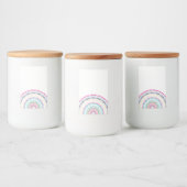 kleurrijke mandala voedselcontainer etiket (Flessen)