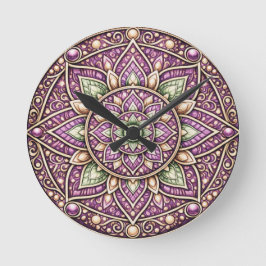 Kleurrijke Mandala Wandklok – Kleurrijk Geometrisc