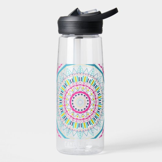 kleurrijke mandala waterfles (Links)