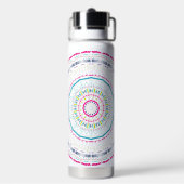 kleurrijke mandala waterfles (Achterkant)