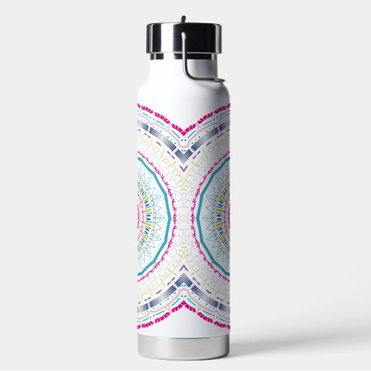 kleurrijke mandala waterfles (Links)