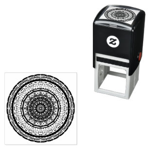 kleurrijke mandala zelfinktende stempel