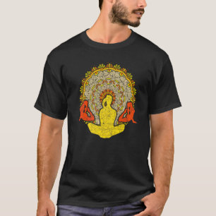 Kleurrijke Mandala Zen Boeddhisme Yogi Spiritueel T-shirt