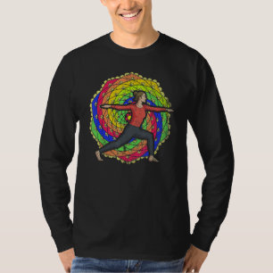 Kleurrijke Mandala Zen Boeddhistische Yogi Spiritu T-shirt