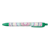kleurrijke mandala zwarte inkt pen (Bodem)