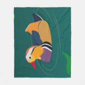Kleurrijke mandarijneend moderne digitale kunst fleece deken (Voorkant)