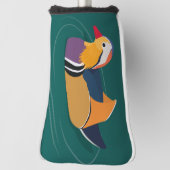 Kleurrijke mandarijneend moderne digitale kunst golfheadcover (Draai 90)