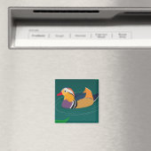Kleurrijke mandarijneend moderne digitale kunst magneet (Insitu (Vaatwasser))