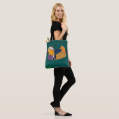 Kleurrijke mandarijneend moderne digitale kunst tote bag (Op model)