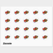 Kleurrijke Mandarinfish Uitknipbare Sticker - Exot (Vel)