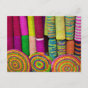 kleurrijke mandaten op de markt briefkaart