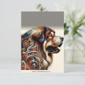 Kleurrijke Mannelijke hoofdnota kaart (lege binnen (Staand voorkant)