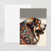 Kleurrijke Mannelijke hoofdnota kaart (lege binnen (Voorkant / Achterkant)