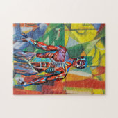 Kleurrijke mannelijke menselijke anatomie abstract legpuzzel (Horizontaal)