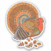 Kleurrijke mannetjes, Turkije met een gepantserde  Sticker (Voorkant)