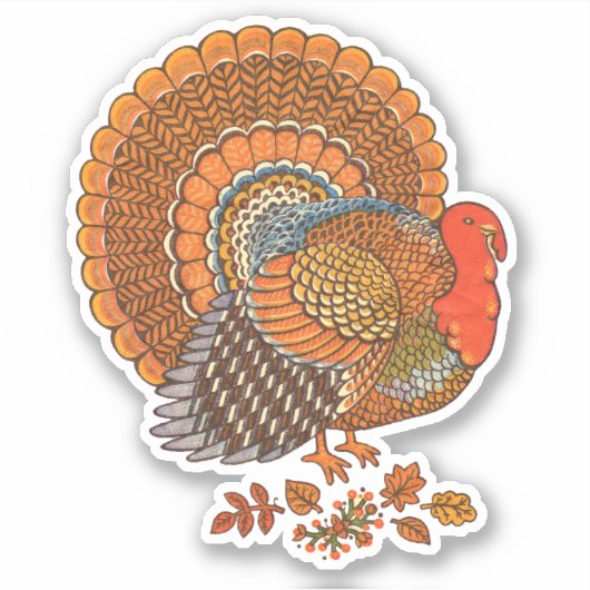 Kleurrijke mannetjes, Turkije met een gepantserde  Sticker (Voorkant)