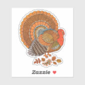 Kleurrijke mannetjes, Turkije met een gepantserde  Sticker (Vel)