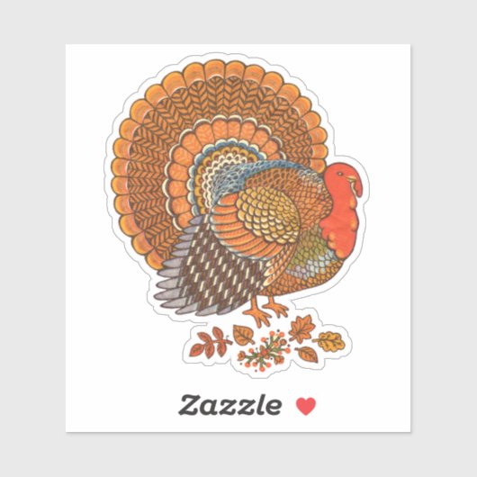 Kleurrijke mannetjes, Turkije met een gepantserde Sticker (Vel)