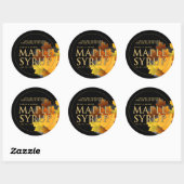 Kleurrijke mantel lekt met gehakte tekstopper ronde sticker (Vel)